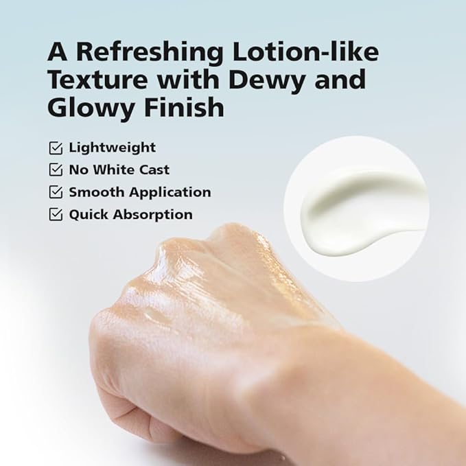 EX Green Mild Collagen Daily Sun Serum, 2.03 Fl Oz SPF 50+ PA++++ | No White Cast | Lightweight Sunscreen Moisturizer | Skin-Friendly, Safe, Clean Ingredients | Lotion-Like Texture | K-Beauty