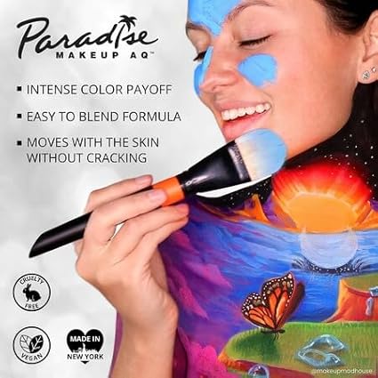 Mehron Makeup Paradise Makeup AQ Refill Size | Stage & Screen Performance, Face & Body Painting, Beauty, Cosplay, and Halloween | Water Activated Face Paint, Body Paint .25 oz (7 ml) - Pastel Orange