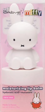 The Crème Shop Miffy Tinted Lip Balm with adorable Miffy cap, with Hyaluronic Acid and Murumuru to moisturize, soften and visibly improve chapped or dry lips - Rare Rose