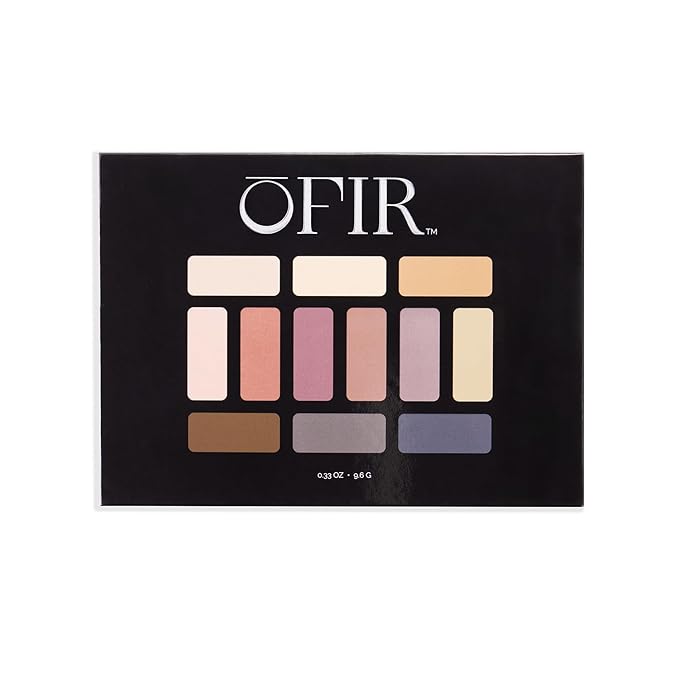 OFIR Shimmer 12-Shade Eyeshadow Palette | Buildable Pigment Adds Depth | Talc Free Eye Shadow Palette Makeup | Lightweight Powder Enhances Radiant Looks (Earthy Tones)
