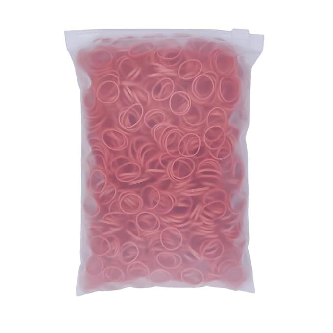 3200 Pcs Elastic Rubber Bands Small Hair Ties Hair Rubber Mini Hair Bands Hair Elastics Tiny Soft Holder Ponytails for Girls (Red)