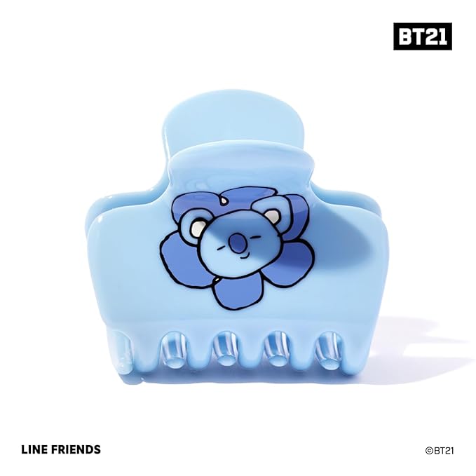 Kitsch BT21 Recycled Plastic Puffy Medium Hair Clips for Women, Medium Claw Clip for Thin & Thick Hair | Ideal Gifts for Women - KOYA, 1pc