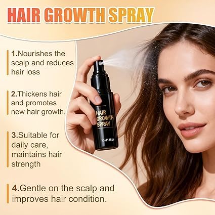 Hair Growth Spray, Hair Growth, HairGrow Oil Spray, Promotes Thicker Fuller Hair –All Hair Types with Natural Ingredients, Reduced Shedding, Hydration and Silky Texture- 50ml