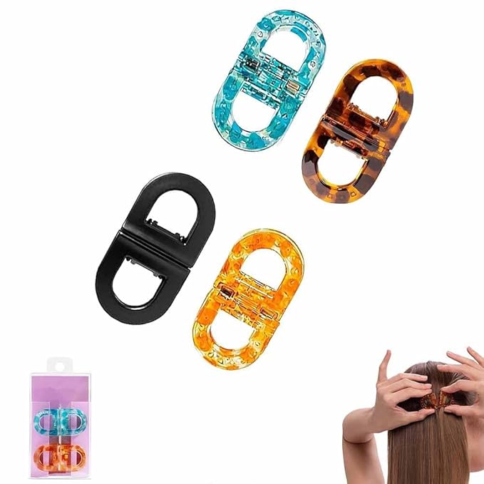 Magnetic Hair Clips – Strong Hold No-Slip Magnetic Hair Styling Clips, Seamless 2-in-1 Design for Easy Everyday Hairstyles, Gentle on All Hair Types Strong Hold (4 PCS)