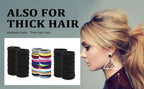 6MM Womens Elastics Hair Tie, 80 Pieces Black for Thick and Curly Hair Ponytail Holders Hair Elastic Band for Women or Men