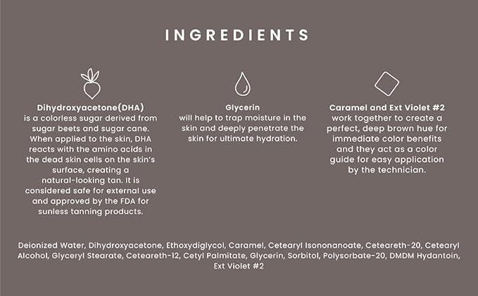 SJOLIE Violet Spray Tan Solution - Luxe 9 - Medium Blend | Sunless Tanning Solution for a Hydrating, Deep Brown Tan (8oz)