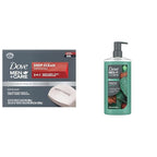 DOVE MEN + CARE Deep Clean Bar Soap and Eucalyptus + Cedar Oil Body Wash Bundle, 8 Pack 3.75oz Bar Soap and 26oz Body Wash