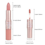 evpct 2 in 1 Rose Nude Glitter Metallic Shimmer Diamond Lipstick and Lip Gloss Set for Women Long Lasting Waterproof, Bright Rose Pink Sparkle Glitter Shiny Lipstick and Lip Liner Makeup Set, 02#