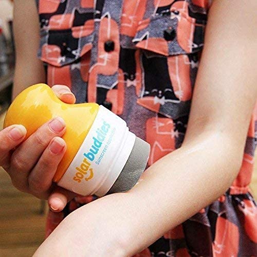 Solar Buddies Sunscreen Applicator - Single Green - Refillable Roll on Sponge Sunscreen, Suncream & Lotion Applicator For Kids, Adults & Families - Holds 3.4fl oz, Perfect Size for Travel