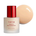 TIRTIR Mask Fit Red FoundationㅣLong Lasting Flawless Coverage, Energy Essence, Lightweight, Hydrating, Pore-Blurring, Breathable Satin Finish, Makeup, Radiant Skin, #21N Ivory, 1.01 Fl Oz