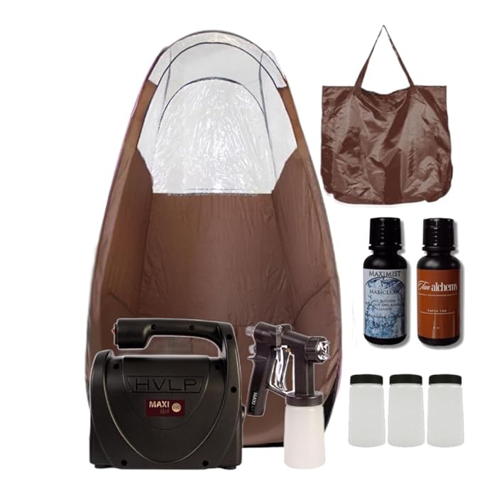 MaxiMist Elite Evo Sunless Spray Tan Machine Kit with Brown Tent