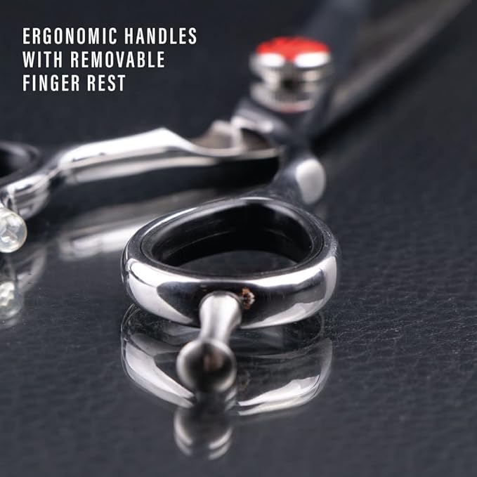 Tokko Katana Classic Professional Razor Edge 440C Japanese Stainless Steel Hair Cutting Scissors 6.5" Barber Shears With Adjustment Screw and Leather Case