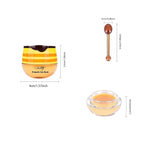 4 PCS Bee Lip Balm Honey Pot,Lip Mask Propolis Moisturizing,Prevention Dry and Cracked Lip Scrubs Exfoliator Lip Wrinkle Skin Care Products (Honey & Coconut & Mint & Strawberry)