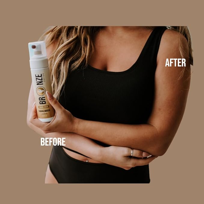Caramel Cream Self Tanning Mousse – Vegan & Dermatologist Tested | Natural Ingredients | Unscented Formula for Face & Body | Smooth, Streak-Free Glow for All Skin Types | 6.7 fl oz