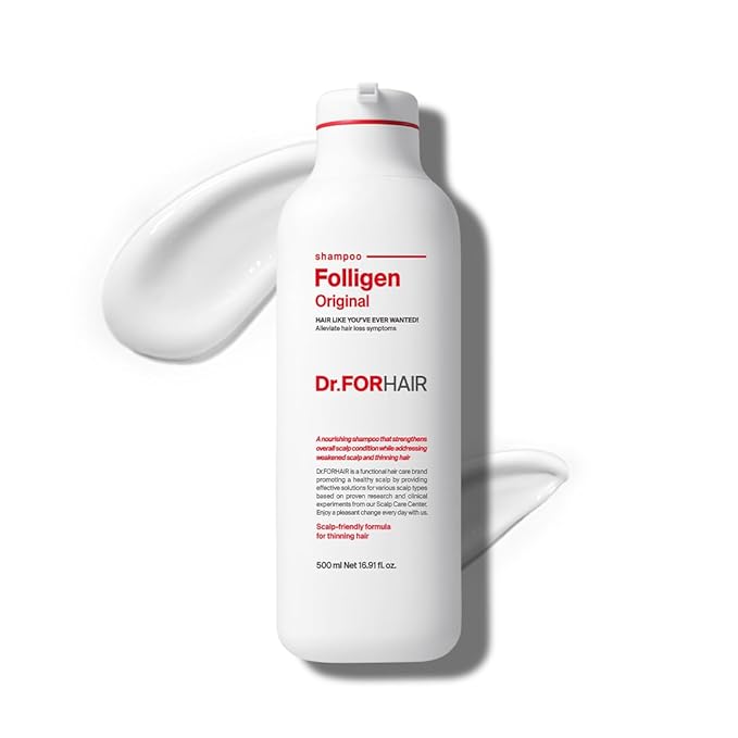 Dr.FORHAIR Folligen Shampoo | Korean Hair Care | Clarifying Scalp Shampoo | Fuller-Looking Hair, 16.91 fl oz