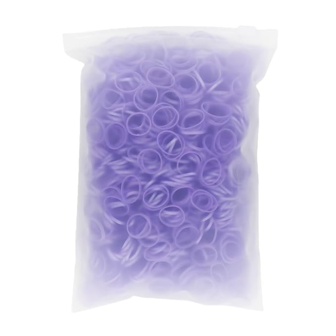 3200 Pcs Elastic Rubber Bands Small Hair Ties Hair Rubber Mini Hair Bands Hair Elastics Tiny Soft Holder Ponytails for Girls (Pearlescent Purple)