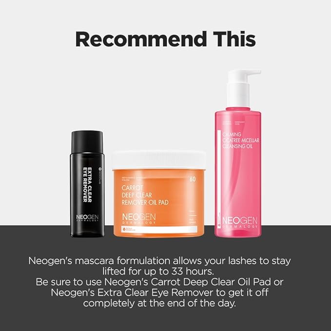 [K-Beauty] Neogen Dermalogy Extra Volume Curl Metal Mascara 0.20 oz | Lash Telescopic Lift Mascara Black Volume and Length Refillable (Volume, Brown)