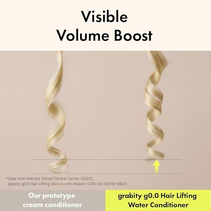 grabity g0.0 Hair Lifting Water Conditioner - Volumizing Conditioner for Thinning Hair with Hyaluronic Acid and Silk Keratin, Vegan, Free from Sulfates and Parabens, 9.12 fl.oz.