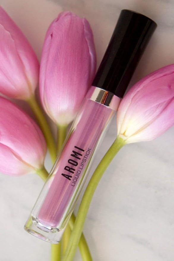 Aromi Matte Liquid Lipstick | Light, Baby Pink Lip Color with Blue Undertones, Long-lasting, Vegan, Cruelty-free, Gluten, Paraben, + Phthalate Free (Ballet Slipper)