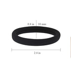 20 PCS Large Hair Ties for Thick Hair Black Hair Bands for Women Men and Girls No Damage Stretchy Ponytail Holders for Braids (5 cm in Diameter, 1 cm in Width)