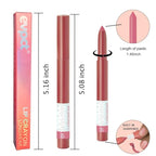evpct Dusty Pink Lip Liner Crayon Pencils Set for Women, Pink Beige Matte Lip Stick Crayon Long Lasting, Lips Pencil Liner and Lipstick set, Lipliner Pencil, 24 Hours Lipstick Built-in Sharpener 01