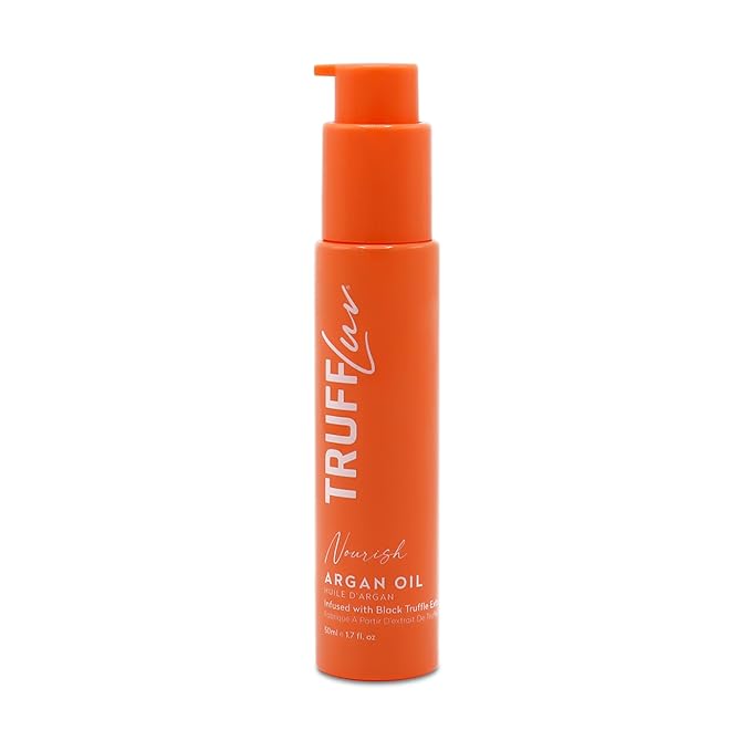 TruffLuv | Nourish Collection Argan Oil, Infused with Black Truffle Extract, Hydrating and Repairing Hair Serum, Smooths Frizz, Repairs Split Ends, Boost Shine, Paraben Free, Sulfate Free, 1.7 Fl Oz