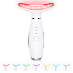 7 Color Neck Face Massager - Facial Massager Tool for Skin Care at Home, Vibrating Face Massager with Thermals, Galvanic Machines White