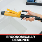 CHI Ceramic Curling Iron, Hair Curler For Shiny, Frizz-Free, & Healthy Hair, Auto-Shut Off & 5 Foot Swivel Cord, 1.5" Barrel