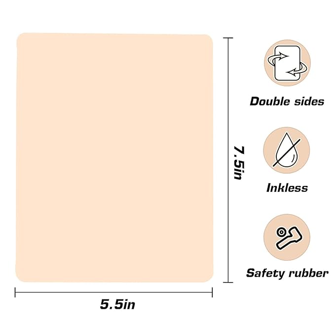20Pcs Tattoo Practice Skins - Yuelong Blank Fake Skin Double Sides Practice Skins for Tattooing Microblading Skin-Like Blank Skin Tattoo Supplies for Beginners Artists