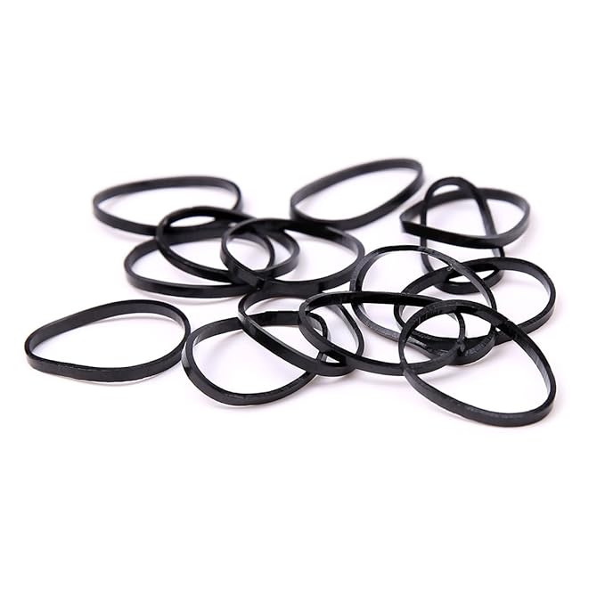 3200 Pcs Elastic Rubber Bands Small Hair Ties Hair Rubber Mini Hair Bands Hair Elastics Tiny Soft Holder Ponytails for Girls (Black)