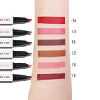 Kaely Dark Red Brown Longwear Liquid Lip Liner Waterproof, 24 Hour Long Lasting Lip Liner Stain Marker Pen, 2-in-1 Matte Semi Permanent Lipliner & Lipstick, Vegan & Cruelty-Free, 11