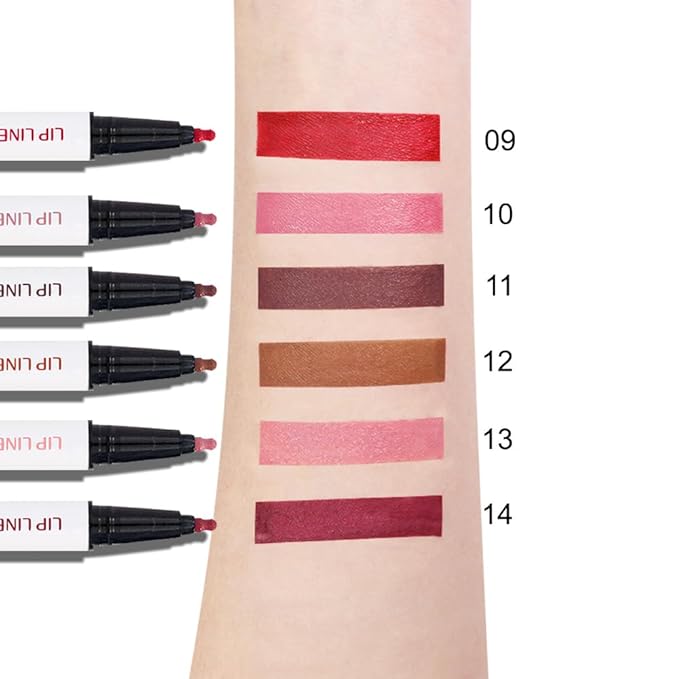 Kaely Dark Red Brown Longwear Liquid Lip Liner Waterproof, 24 Hour Long Lasting Lip Liner Stain Marker Pen, 2-in-1 Matte Semi Permanent Lipliner & Lipstick, Vegan & Cruelty-Free, 11