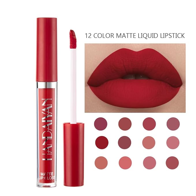 BestLand 3Pcs Matte Liquid Lip Gloss Set - 24H Transfer-Proof, Moisturizing & Non-Sticky I Mauve Pink, Classic Red, Deep Burgundy I Vegan + Cruelty-Free for Daily & Party