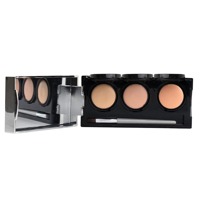 Dermaflage Rosacea Makeup Full Coverage Concealer Palette, Redness Corrector Cream for Face, Dark Circle and Under Eye Concealer and Color Corrector, Waterproof Hypoallergenic Formula (Light)