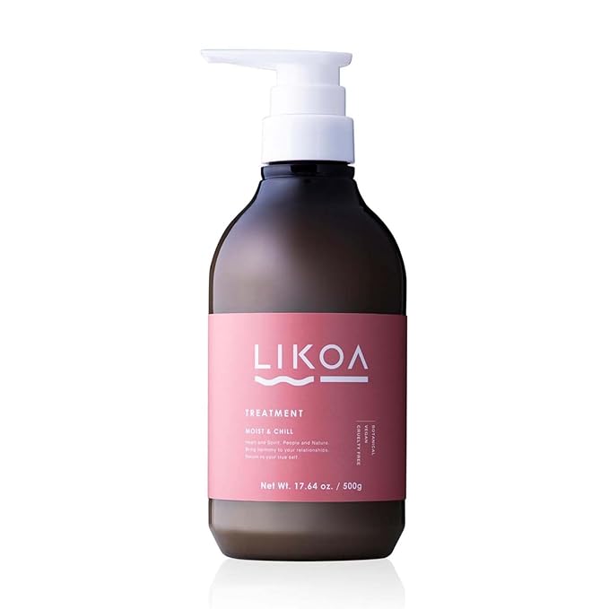 LIKOA, Moist and Chill Hydrating Treatment, Vegan, Halal, for Damaged and Frizzy Hair, Botanical Hair Care, Oriental Floral Scent, Made in Japan, 500g, 17.64oz