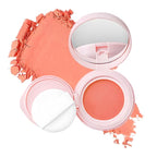 Powder Matte Blush Cheeks Face Makeup for Women With Mirror and Powder Puff Monochrome Blushes Lightweight,Smooth,Blendable,Fade and Transfer-Resistant Baked Blush,Effortless Matte Natural Finish