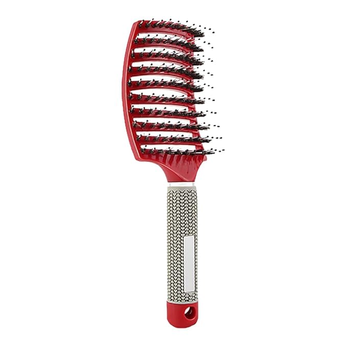 Voremy Magical Brush Detangler, Voremy Hair Brush, Vormey Ultra Detangler Brush, for Wet or Dry Detangling Hair Brush for Men, Women and Kids, Long, Thick, Thin, Curly & Tangled Hair (Red)