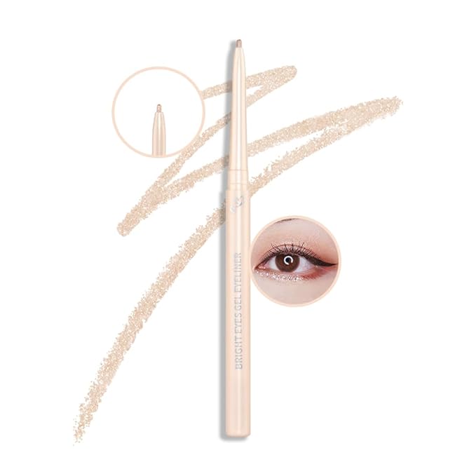 Kaely 1.5mm Skinny Gel Eyeliner Pencil,Shimmer Cat Eye Liner Makeup Pen,Cream Smooth Eyeliner Crayon,delineador de ojos contra el agua,Waterproof Long Lasting 16 Hour Wear,Vegan & Cruelty Free,06