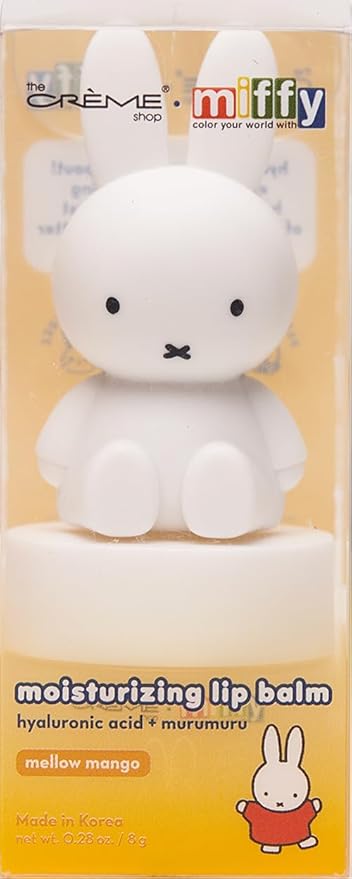 The Crème Shop Miffy Tinted Lip Balm with adorable Miffy cap, with Hyaluronic Acid and Murumuru to moisturize, soften and visibly improve chapped or dry lips - Mellow Mango