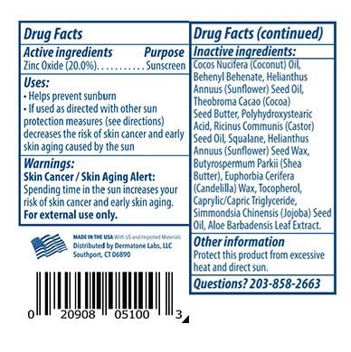 Dermatone Mineral Sunscreen Stick SPF 50 Zinc Oxide | Sunscreen Stick for Face and Body, Broad Spectrum UVA/UVB, Reef Safe, Moisturizing, Water Resistant (80 min), Fragrance Free, 0.5 oz