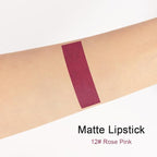 evpct 1Pcs Wine Red Matte Lipstick and Lip Crayon Liner Pencil Pen Set for Women Lip Stain Long Lasting Waterproof labiales mate magicos 24 horas originales pintalabios permanente 24 horas 12