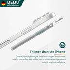 DEOU Folding Ultra-Thin Nail Clippers, Anti-Splash Mini Stainless Steel Manicure Tool, take with You When Traveling, own Nail File, Men's and Women's Gifts (Portable Nail Clippers + Leather case)
