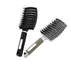 Voremy Magical Brush Detangler, Voremy Hair Brush, Vormey Ultra Detangler Brush, for Wet or Dry Detangling Hair Brush for Men, Women and Kids, Long, Thick, Thin, Curly & Tangled Hair (Black+White)