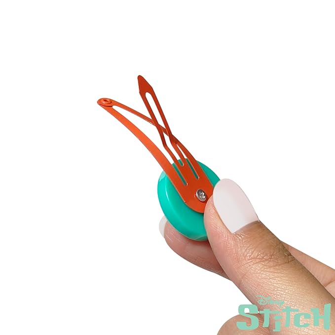 Luv Her Disney Lilo & Stitch Girls' Hair Accessories Set - 20 Pack Christmas Stitch - Includes 3 Barrettes, 4 Snap Clips, 5 Elastics, 8 Terry Ponies - Everyday Wear, Special Occasions, Ages 3+