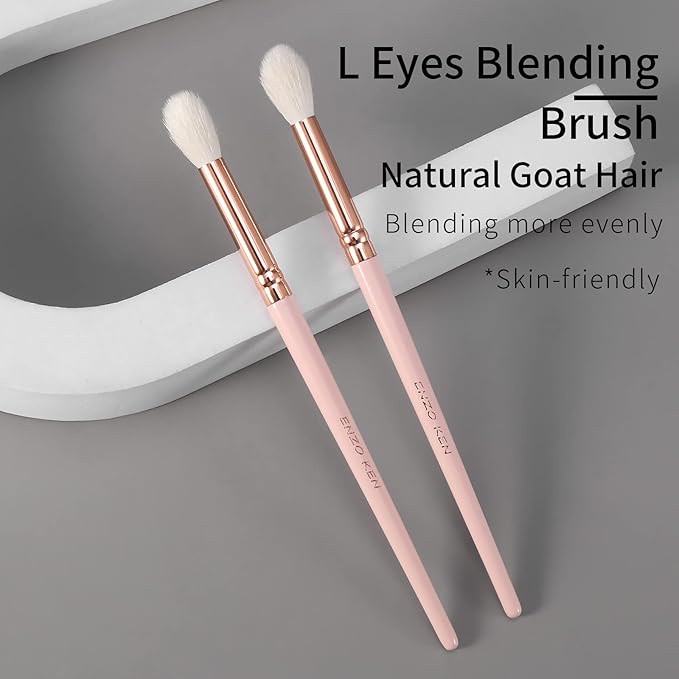 Natural Goat Hair Eyeshadow Blending Brush - Eye Blending & Contour Brush, Single Piece, E204L