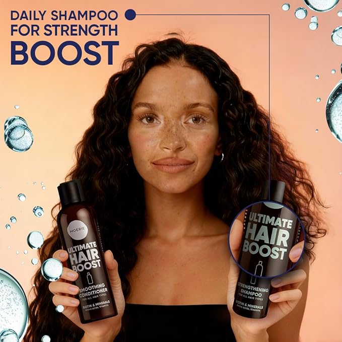 Moerie Ultimate Hair Growth Shampoo – For Longer, Thicker, Fuller Hair - Vegan Friendly Volumizing Hair Products – Paraben & Silicone Free – All Hair Types – Reverse Hair Loss – 8.45 fl oz, Double Set