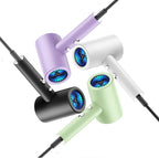 Salon Styling Hair Dryer with Wall Holder【Blue Light Negative Ions】 Fast Drying，High Power HairDryer for Home & Travel【Equipped 360 Rotatable Blow Dryer Stand 】 110V Matte Texture - Roland Purple