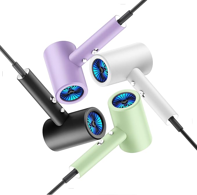 Salon Styling Hair Dryer with Wall Holder【Blue Light Negative Ions】 Fast Drying，High Power HairDryer for Home & Travel【Equipped 360 Rotatable Blow Dryer Stand 】 110V Matte Texture - Roland Purple