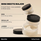 Morphe Bake & Set Setting Powder - Lightweight, Talc-Free Finishing Powder for Face Makeup with a Soft, Natural Finish - Minimizes Shine for Up to 24HR - Banana (0.31 oz)