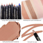 evpct Caramel Matte Cream Eye Shadow Brightener Sticks Set for Eyes, Caramel Matte Pencil Eye shadow Applicator Stick Pen Palette Makeup Waterproof sombras en crema para ojos 30#